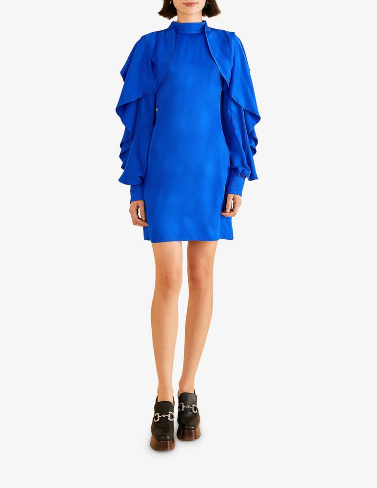 rinascente Farm Rio Backless ruffled sleeve mini dress