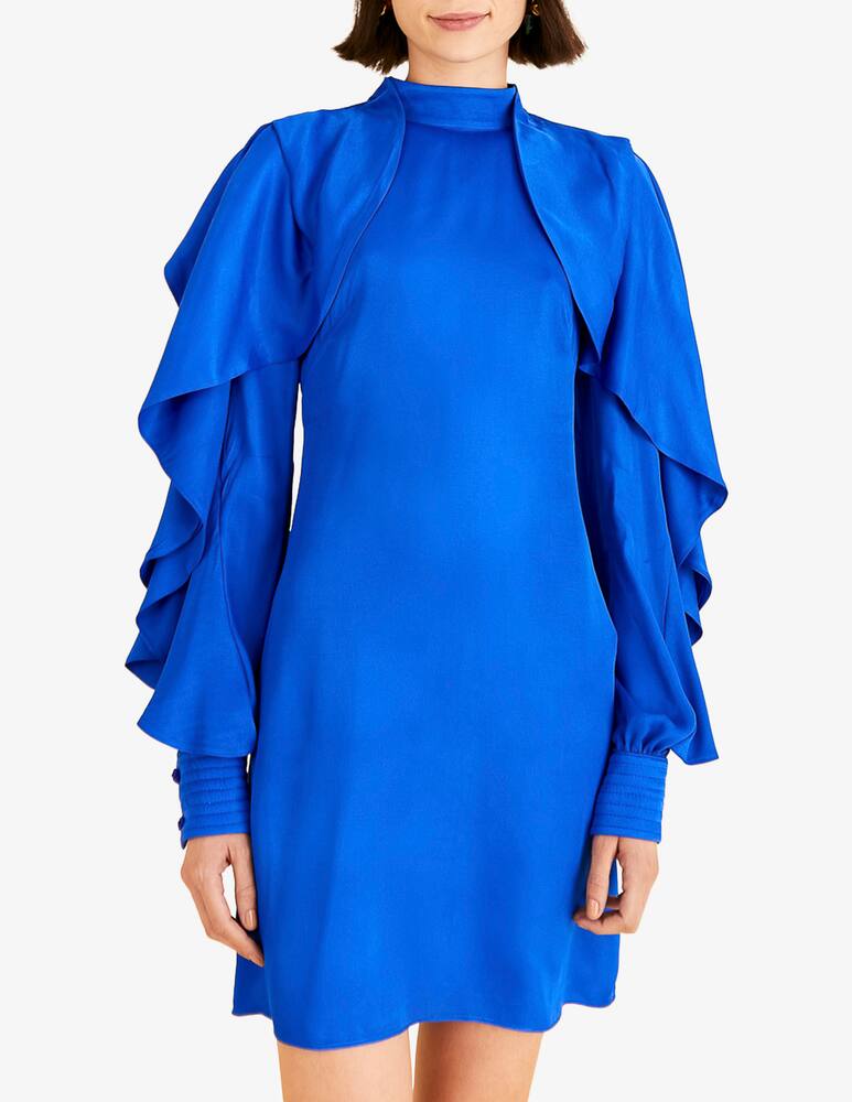 rinascente Farm Rio Backless ruffled sleeve mini dress