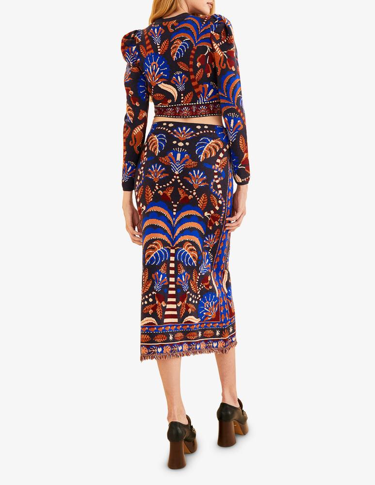 rinascente Farm Rio Knit midi skirt