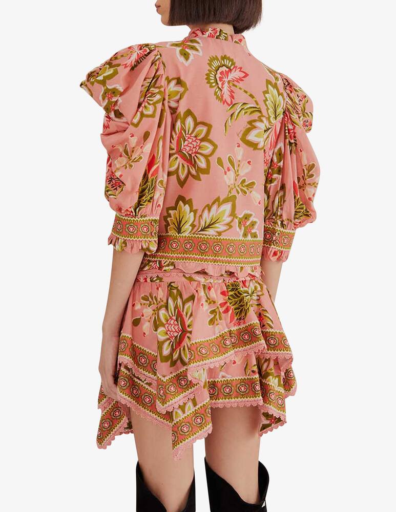 rinascente Farm Rio Camicetta a maniche corte rosa tenue floreale Aura