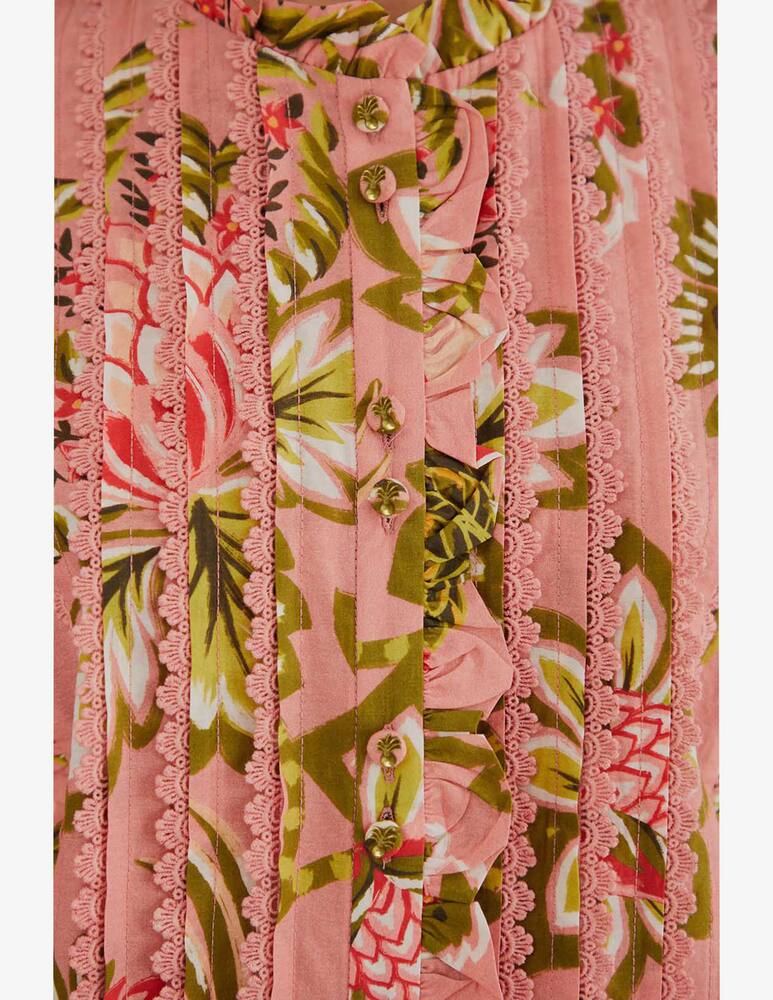 rinascente Farm Rio Camicetta a maniche corte rosa tenue floreale Aura