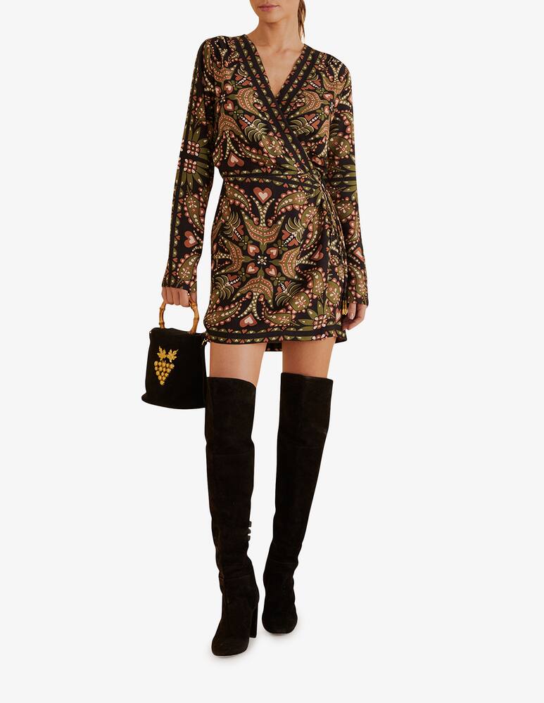 rinascente Farm Rio Miniabito a maniche lunghe avvolto in una sciarpa Martina