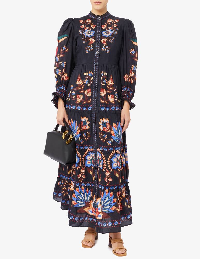 rinascente Farm Rio Abito lungo a maniche lunghe Winter garden