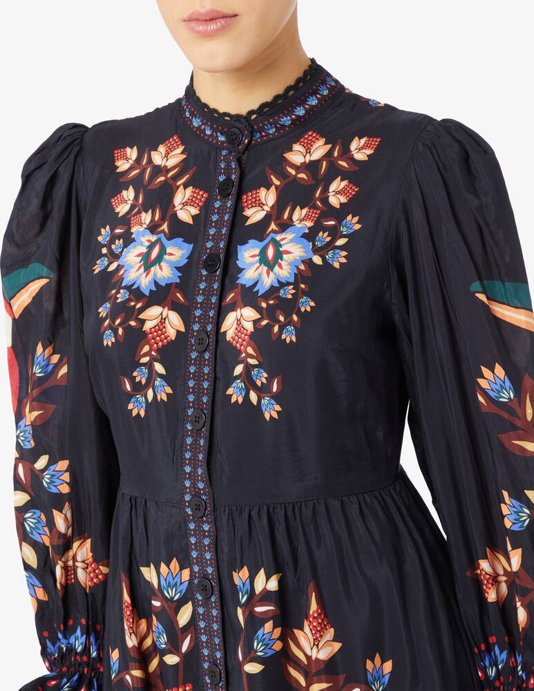 rinascente Farm Rio Abito lungo a maniche lunghe Winter garden