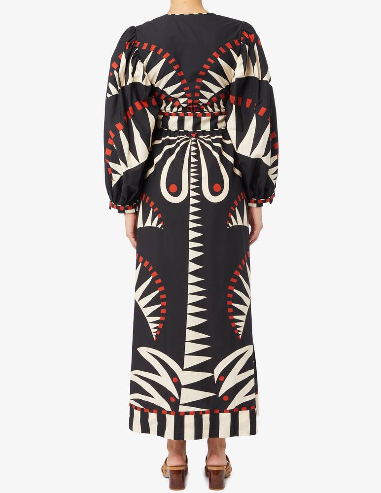 rinascente Farm Rio Coconut grove puffed sleeve maxi dress