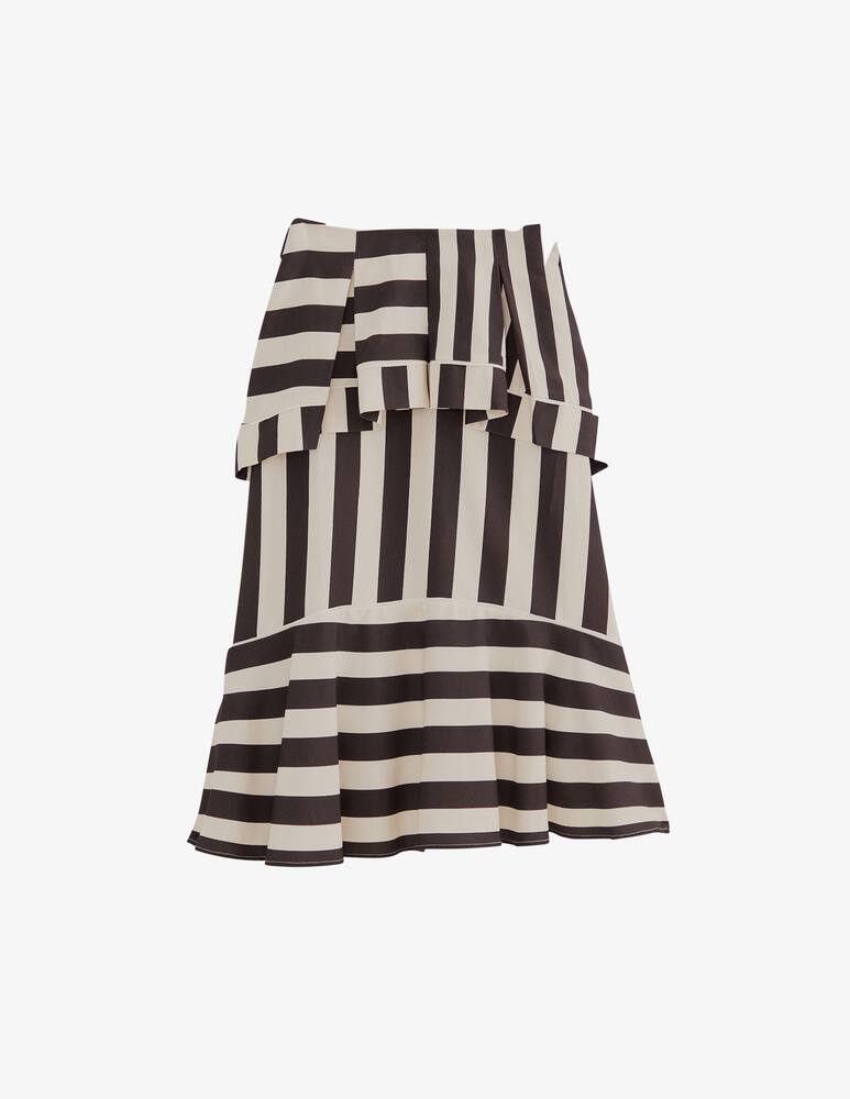 rinascente Farm Rio Mixed stripes midi skirt