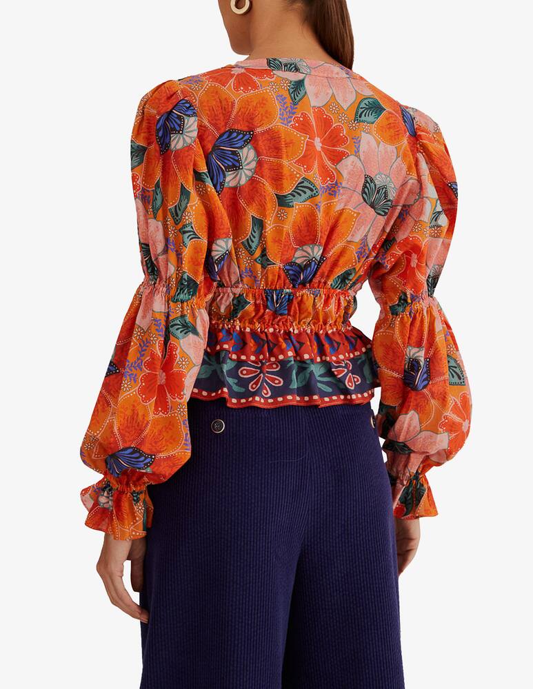 rinascente Farm Rio Marias cotton blend blouse