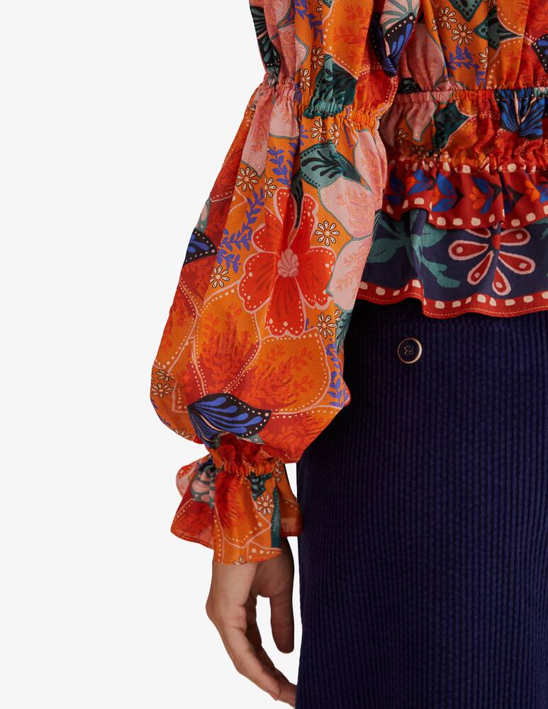 rinascente Farm Rio Marias cotton blend blouse