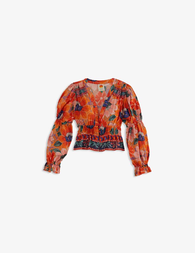 rinascente Farm Rio Marias cotton blend blouse
