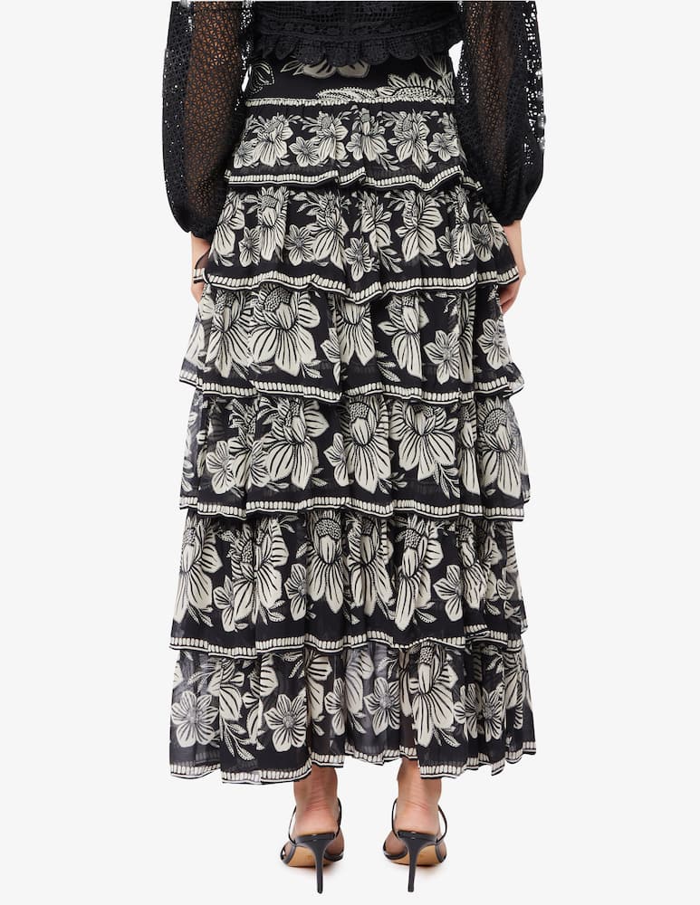 rinascente Farm Rio Pasley bloom tiered skirt