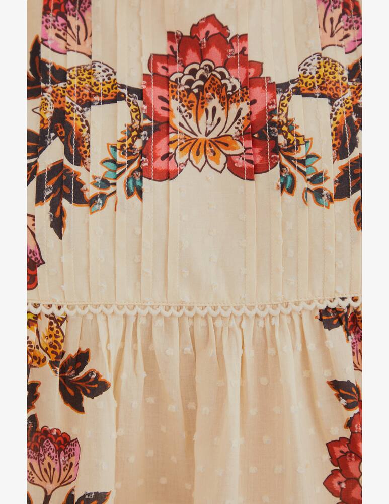 rinascente Farm Rio Blusa sabbia a fiori leopardati