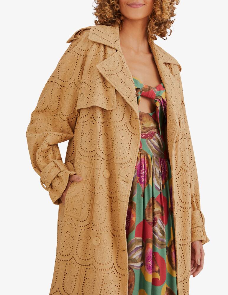 rinascente Farm Rio Trench con occhielli in cotone
