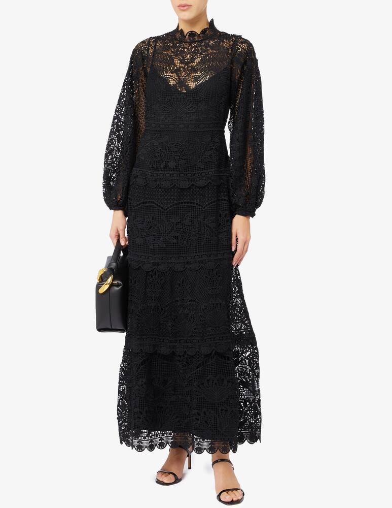 rinascente Farm Rio Guipure long sleeve maxi dress