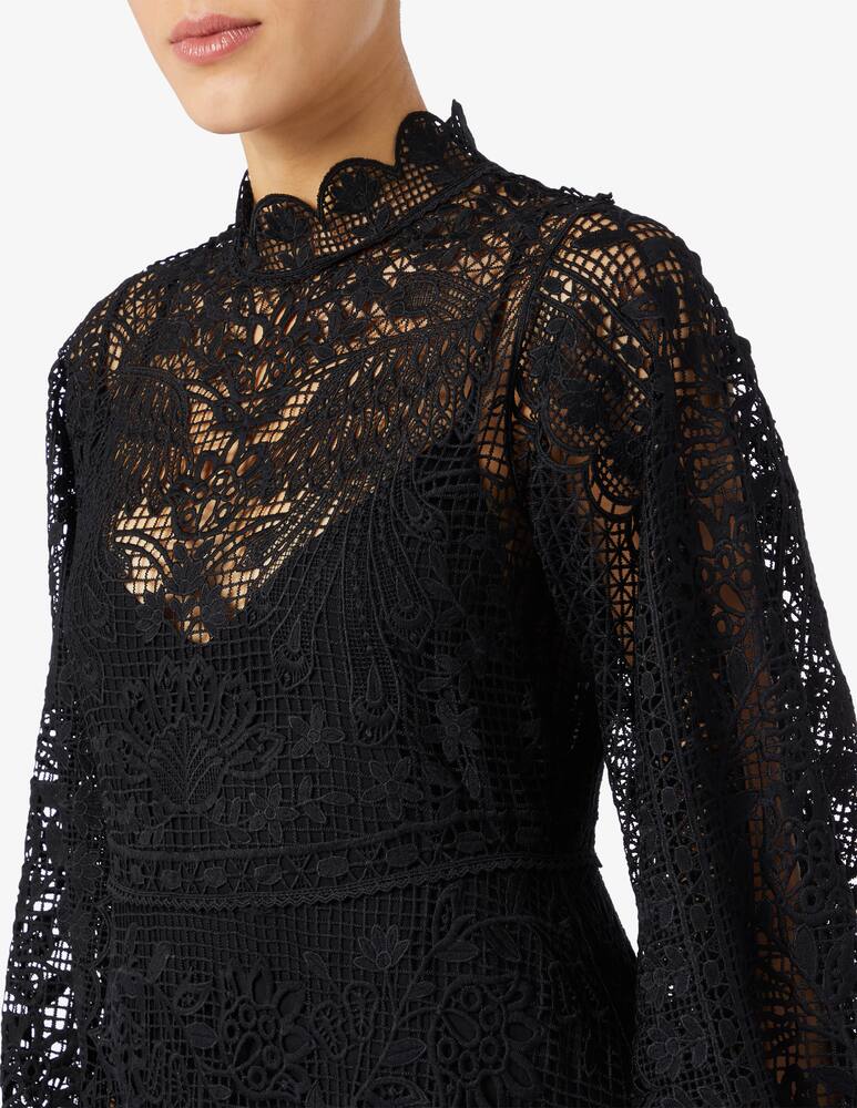 rinascente Farm Rio Guipure long sleeve maxi dress