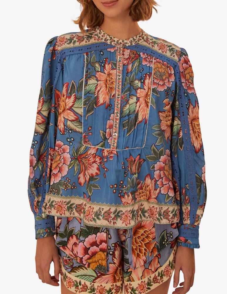Farm Rio Wonderful bouquet long sleeve blouse - picture 1 Farm Rio Wonderful bouquet long sleeve blouse - picture 1