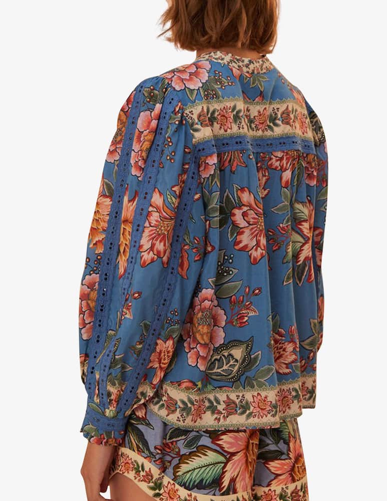 Farm Rio Wonderful bouquet long sleeve blouse - picture 2 Farm Rio Wonderful bouquet long sleeve blouse - picture 2