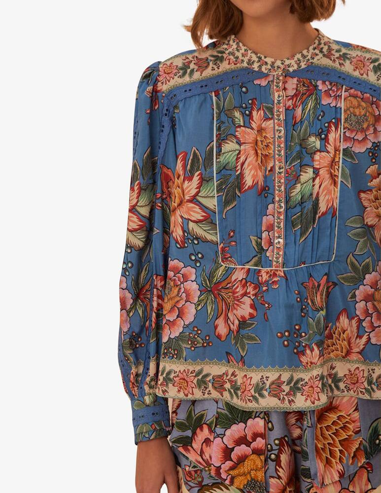 Farm Rio Wonderful bouquet long sleeve blouse - picture 3 Farm Rio Wonderful bouquet long sleeve blouse - picture 3