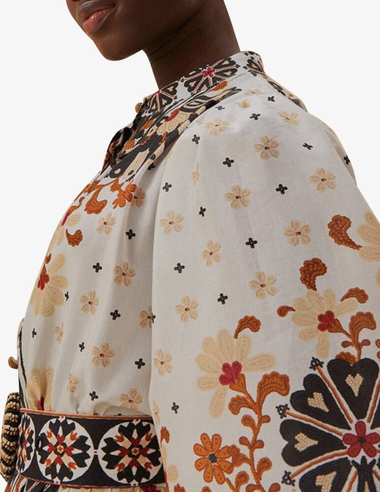 rinascente Farm Rio Flower fan tapestry mini dress