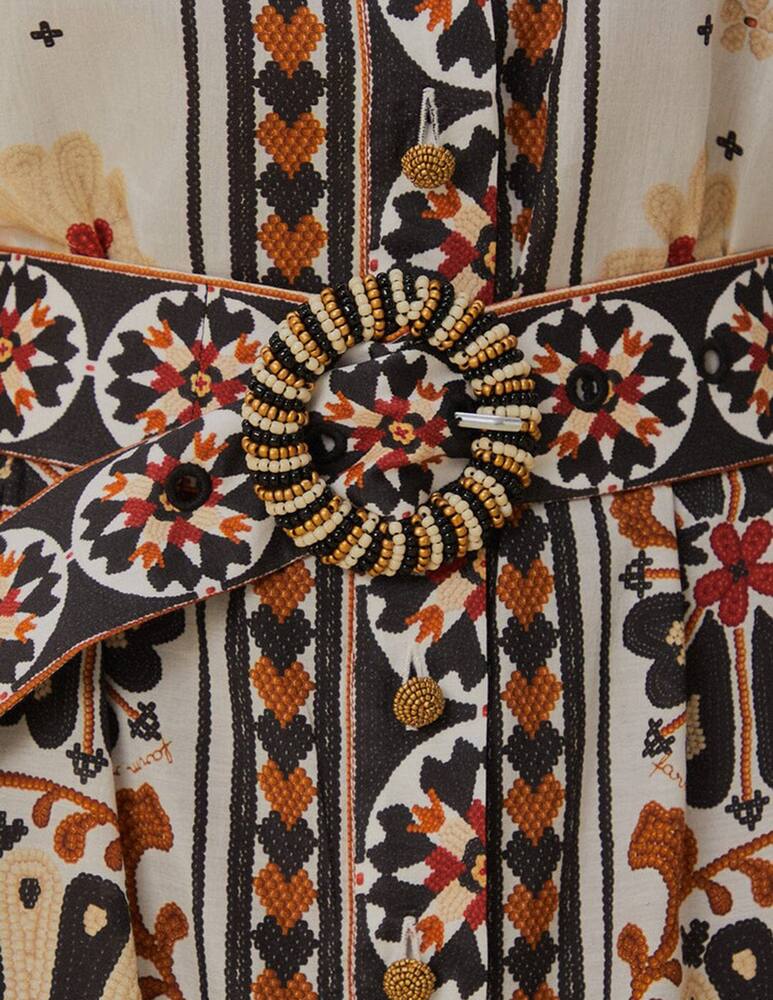 rinascente Farm Rio Flower fan tapestry mini dress