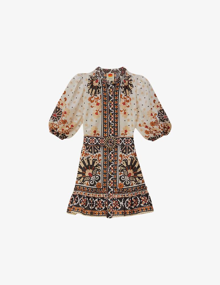 rinascente Farm Rio Flower fan tapestry mini dress