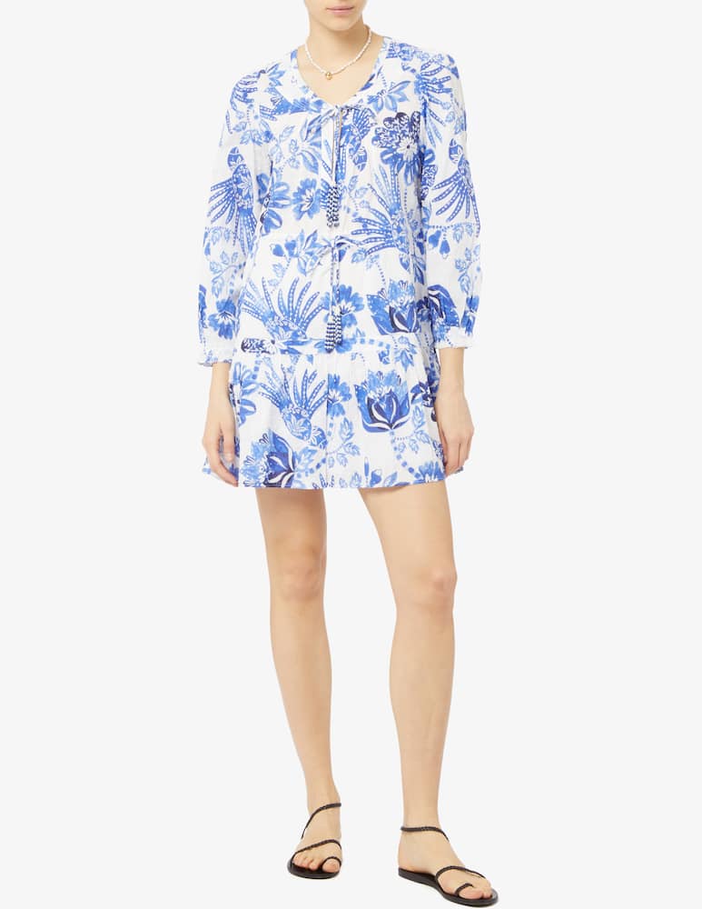 rinascente Farm Rio Flowerful birds mini dress