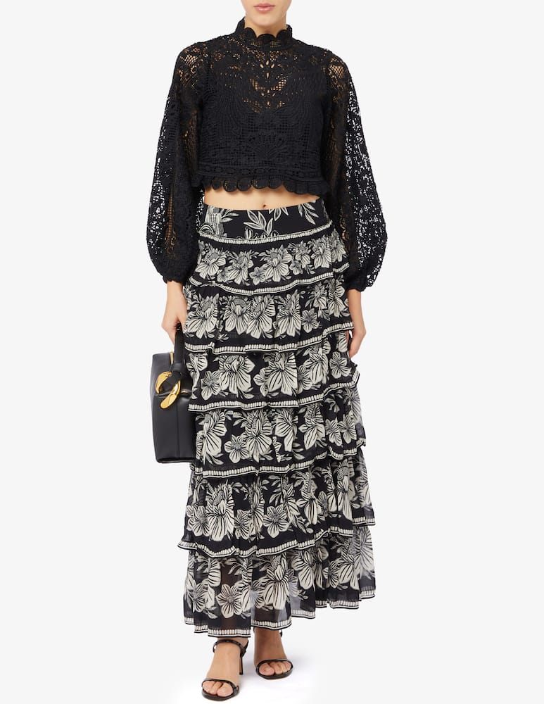 rinascente Farm Rio Blusa in guipure a maniche lunghe