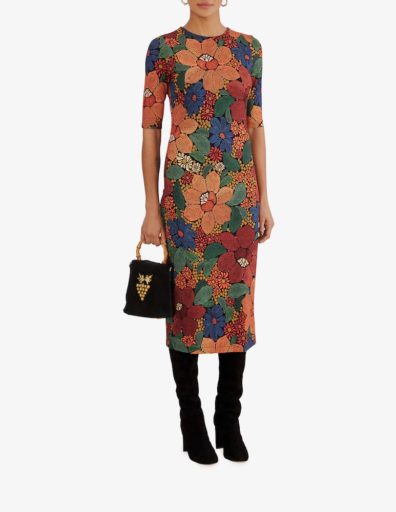 Farm Rio Vestito midi con fiori - immagine 1