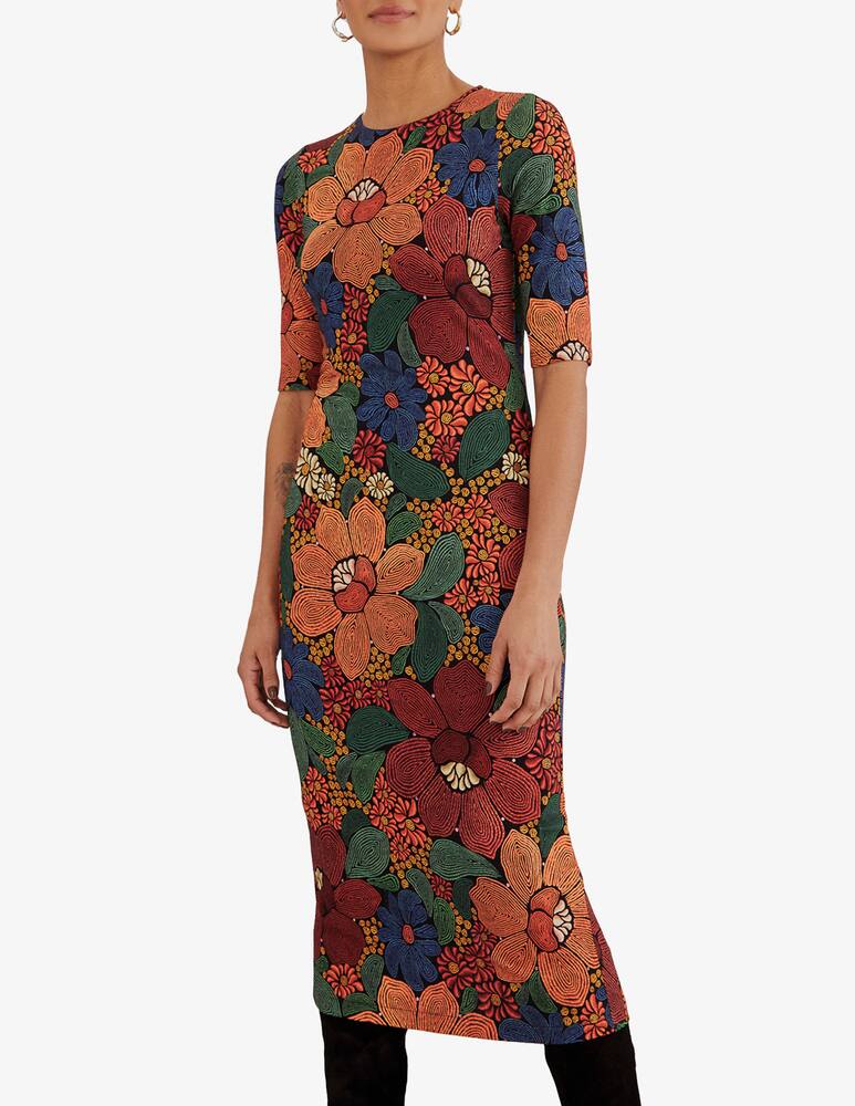 Farm Rio Vestito midi con fiori - immagine 3