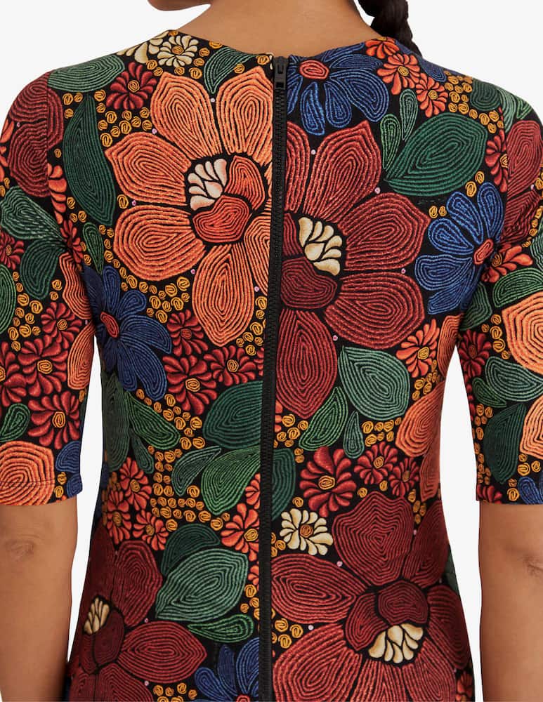 Farm Rio Vestito midi con fiori - immagine 5