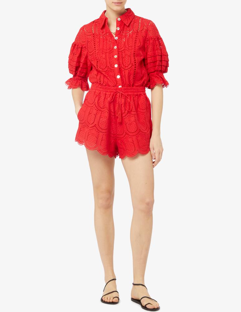rinascente Farm Rio Pineapple eyelet  shirt