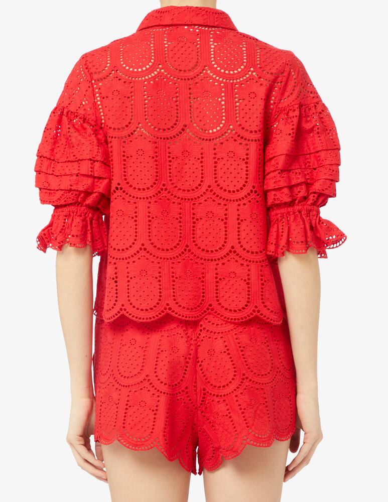 rinascente Farm Rio Pineapple eyelet  shirt