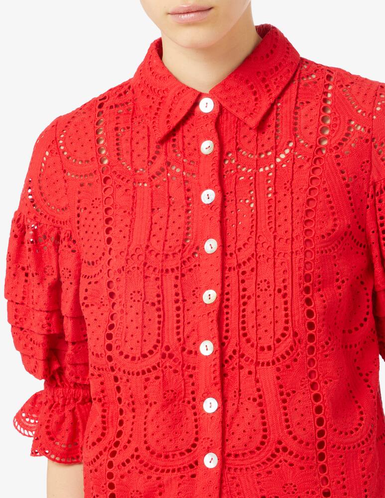 rinascente Farm Rio Pineapple eyelet  shirt