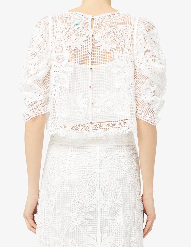 rinascente Farm Rio Blusa in guipire a maniche corte