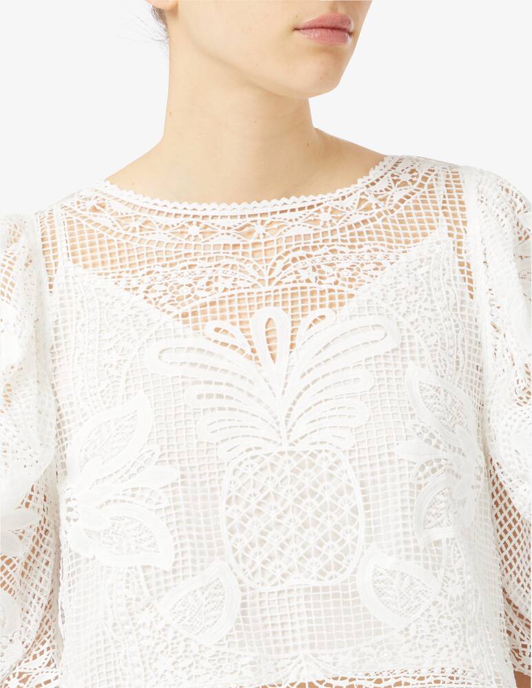 rinascente Farm Rio Blusa in guipire a maniche corte