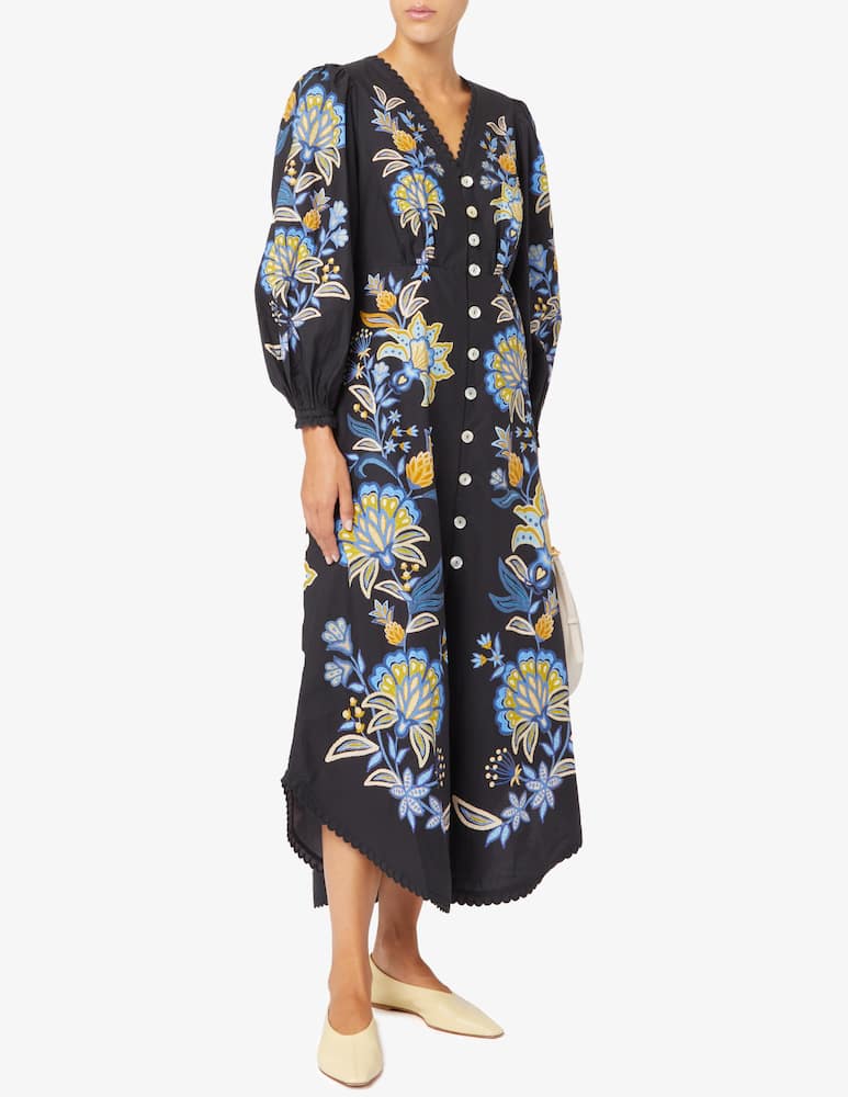 rinascente Farm Rio Cotton midi dress