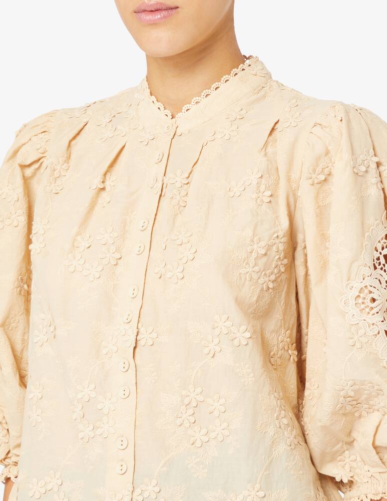 rinascente Farm Rio Sand 3d flower blouse