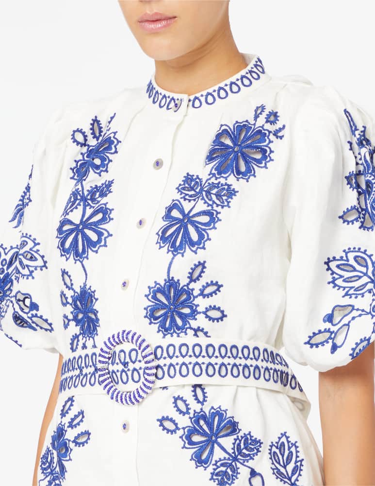 rinascente Farm Rio Linen mini dress