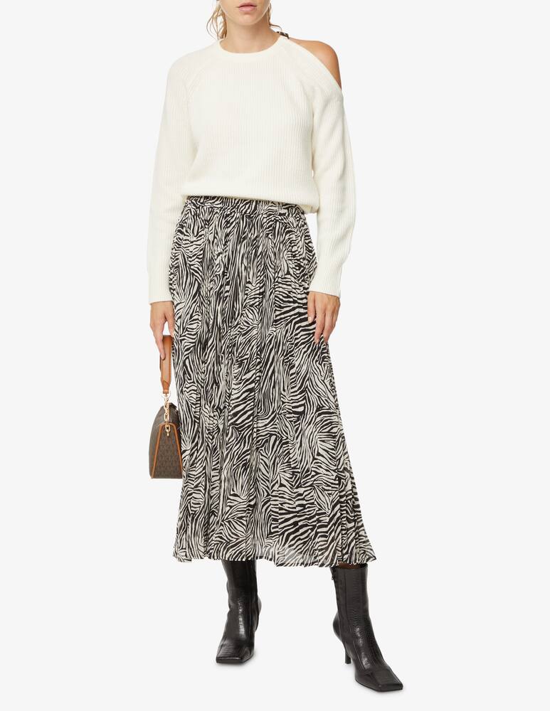 Michael Michael Kors Maxi gonna plisse a zebra - Bianco - immagine 1 Michael Michael Kors Maxi gonna plisse a zebra - Bianco - immagine 1