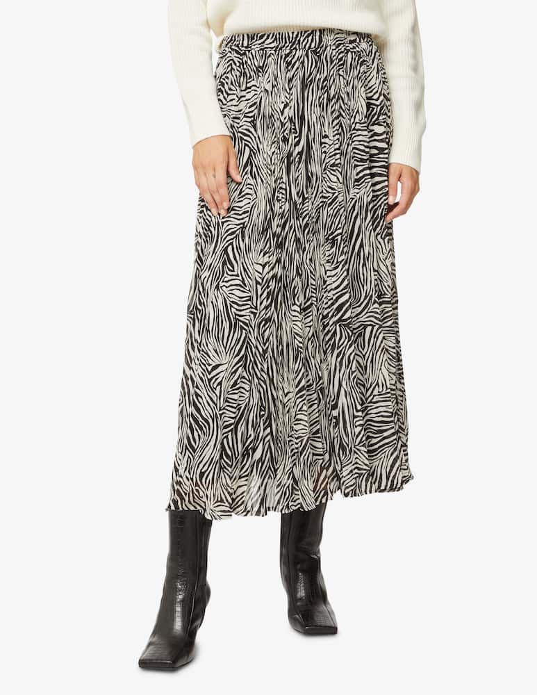 rinascente Michael Michael Kors Maxi gonna plisse a zebra - Bianco