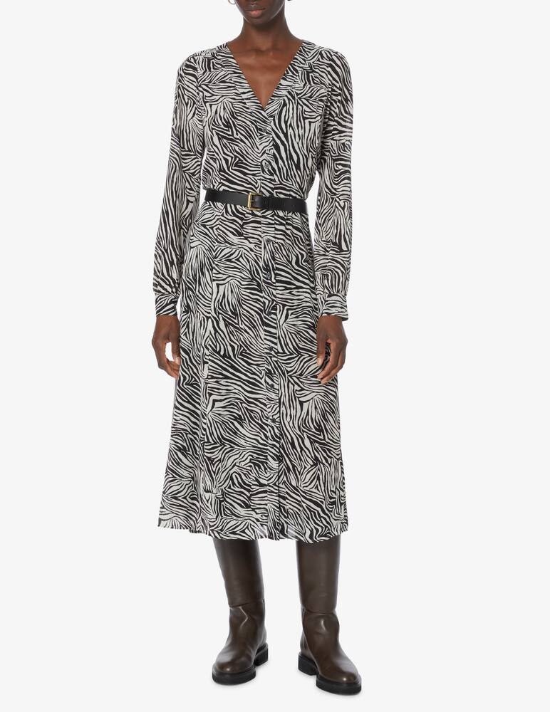 rinascente Michael Michael Kors Vestito midi con bottoni Zebra - Nero