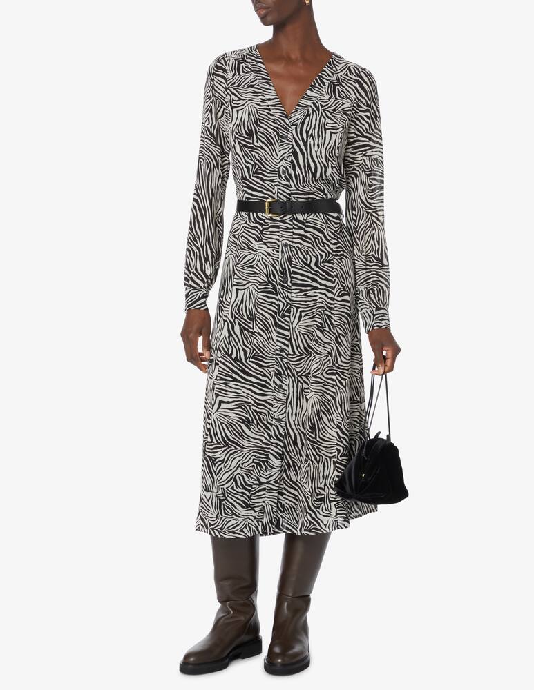 rinascente Michael Michael Kors Vestito midi con bottoni Zebra - Nero