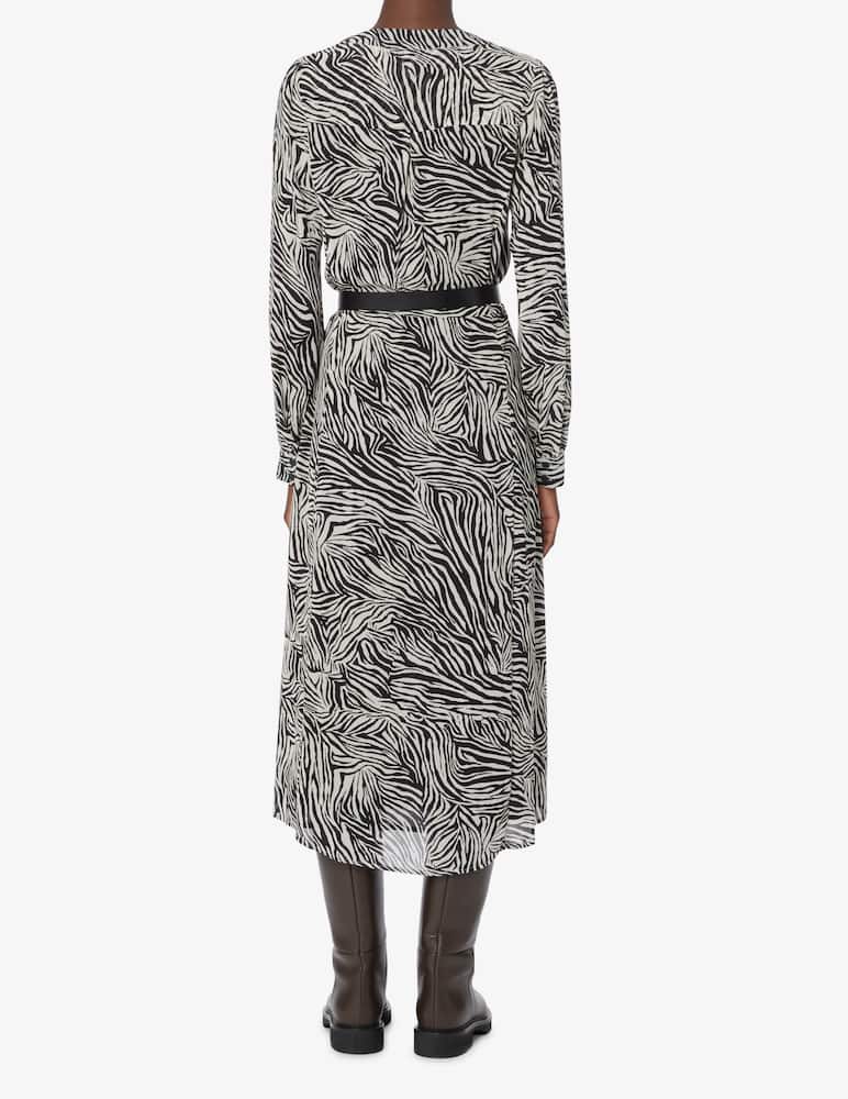 rinascente Michael Michael Kors Vestito midi con bottoni Zebra - Nero