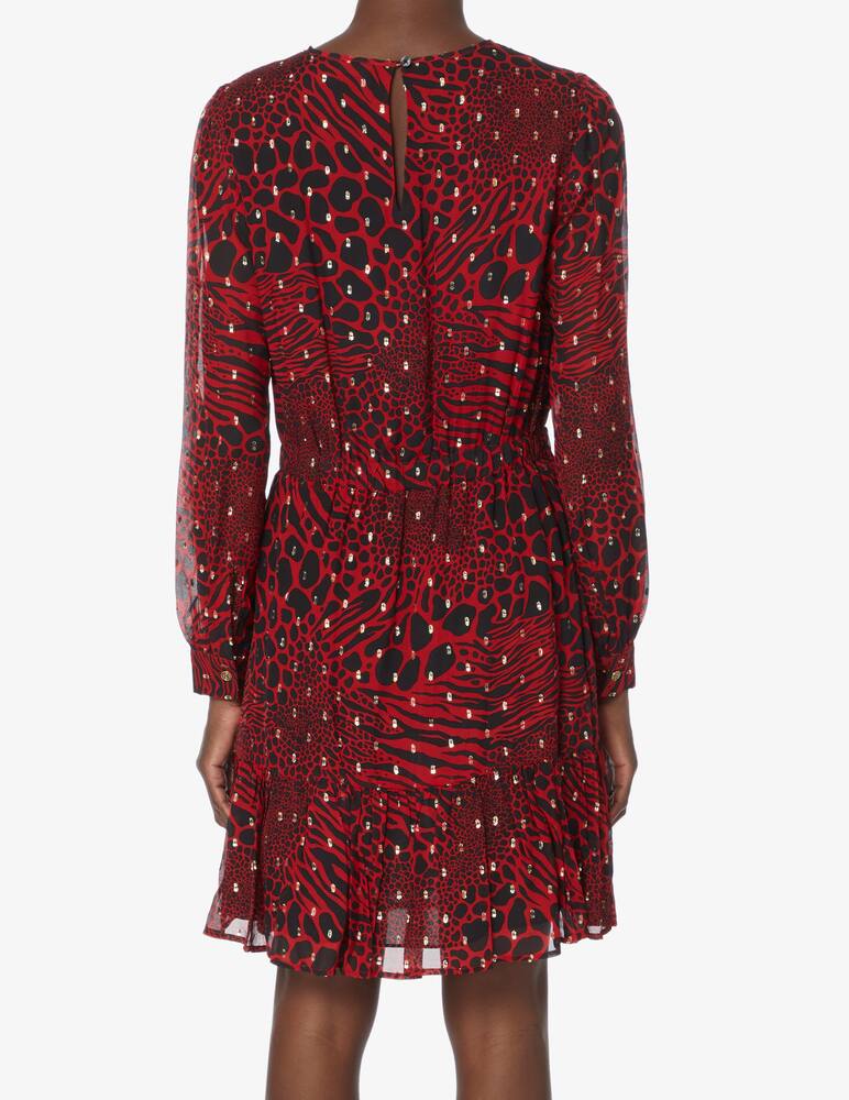rinascente Michael Michael Kors Patchwork long sleeved mini dress - Red