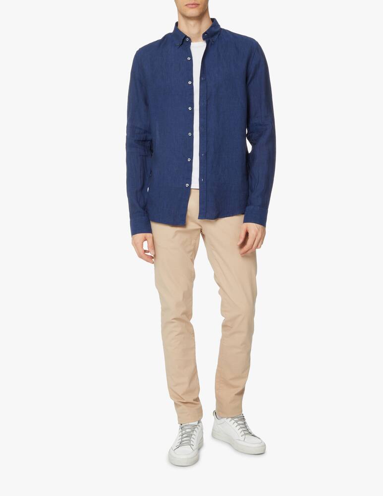 rinascente Michael Kors Linen long sleeve shirt - blue