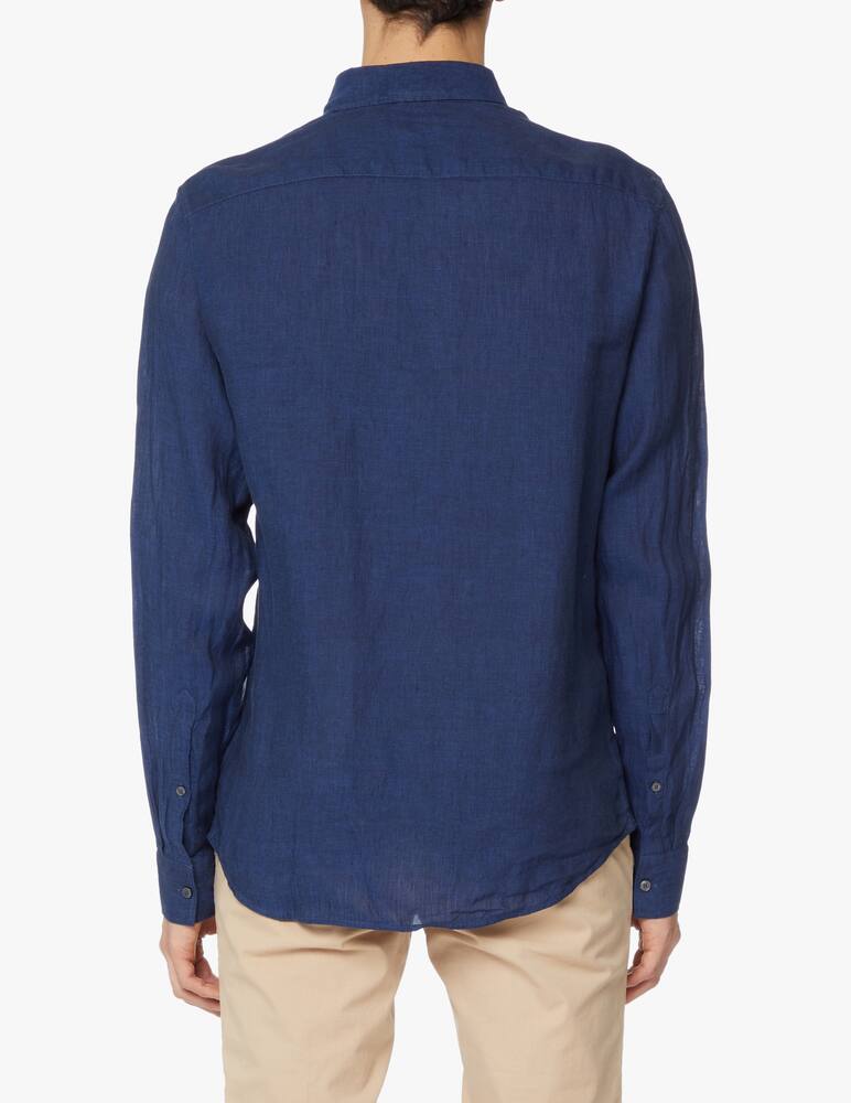 rinascente Michael Kors Linen long sleeve shirt - blue