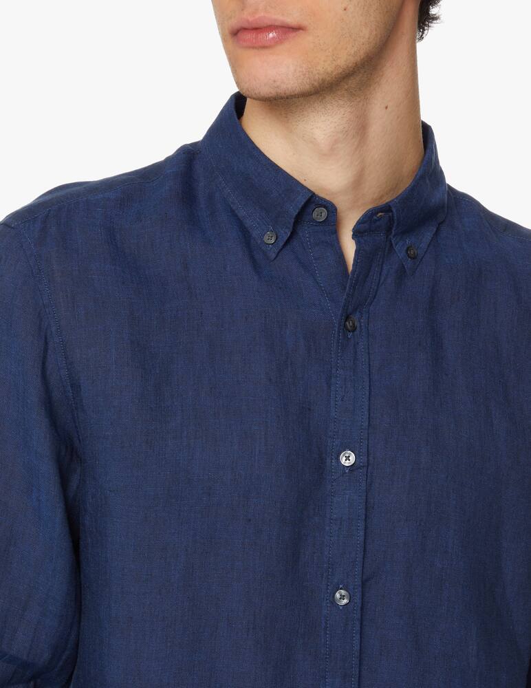 rinascente Michael Kors Linen long sleeve shirt - blue