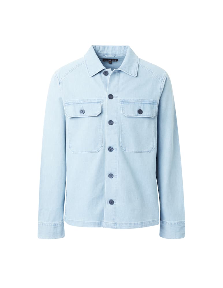 rinascente Michael Kors Long sleeve denim shirt with front pockets - light blue