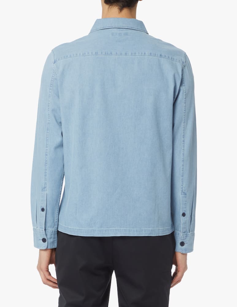 rinascente Michael Kors Long sleeve denim shirt with front pockets - light blue