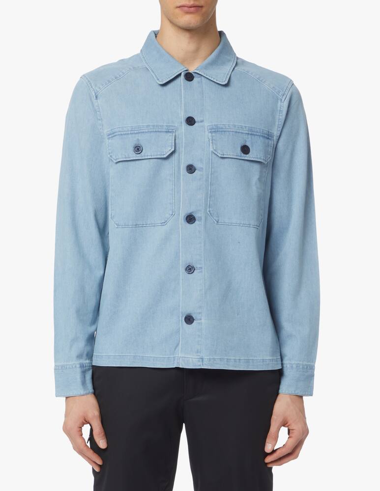 Michael Kors Camicia manica lunga in denim con tasche frontali - azzurro - immagine 1 Michael Kors Camicia manica lunga in denim con tasche frontali - azzurro - immagine 1
