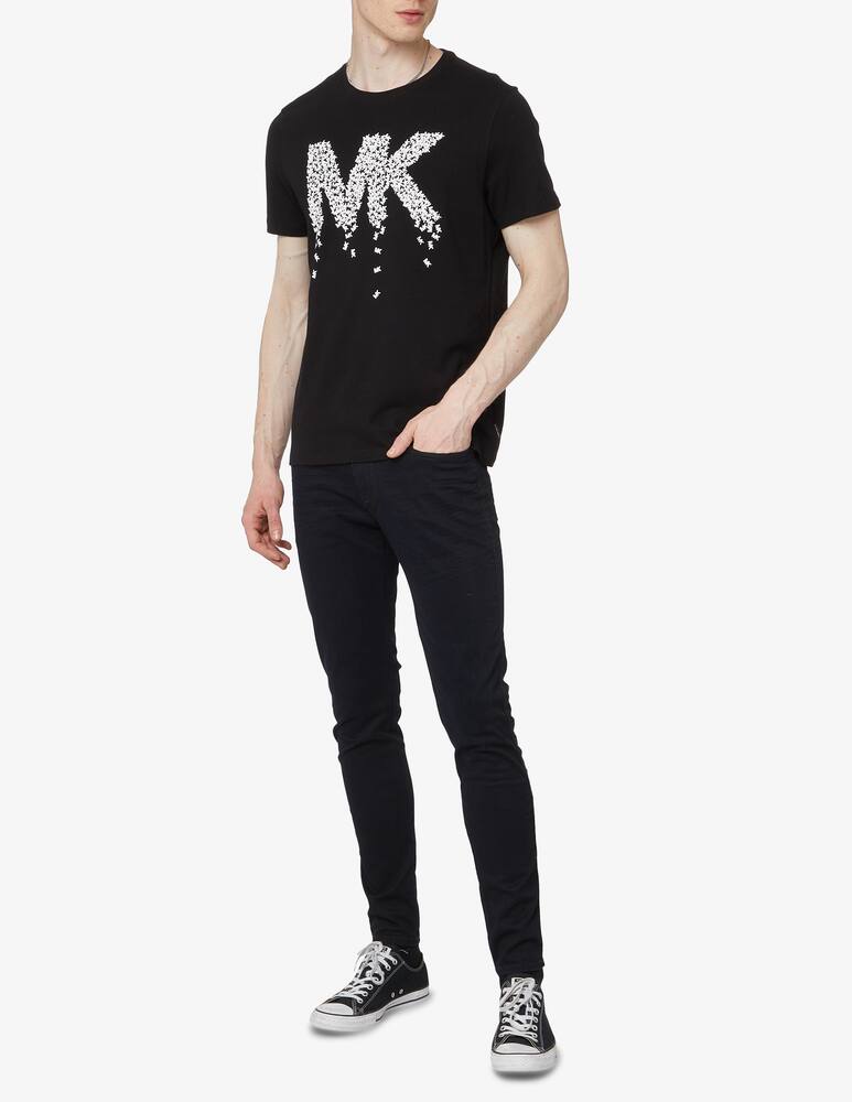rinascente Michael Kors Short sleeve t-shirt shaded mk logo - black